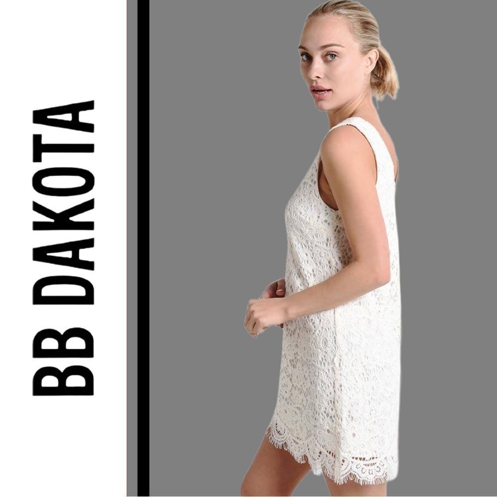 BB Dakota Women’s Mini White Lost in Lace Dress - Size M